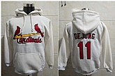 St. Louis Cardinals 11 Dejone White All Stitched Pullover Hoodie,baseball caps,new era cap wholesale,wholesale hats